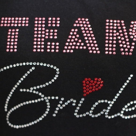 TEAM Bride Rhinestone Fitted T-Shirt - Picture 4 of 4